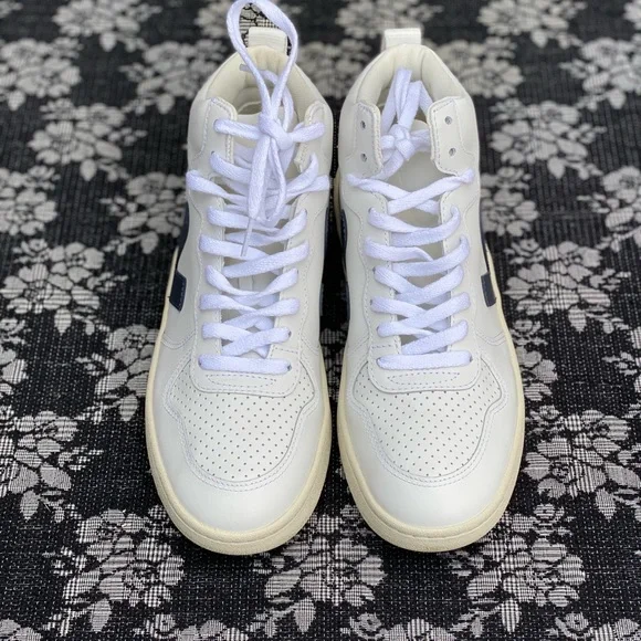 Veja V-15 Leather White Nautico High Top Women's size 9.5 - Picture 10 of 16